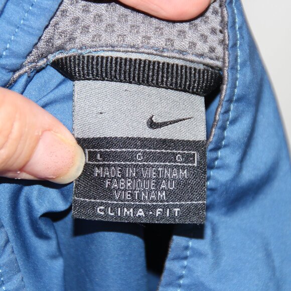 Nike Men's Windbreaker Jacket Clima-Fit Full Zip Size L Blue Reflector - Picture 8 of 8